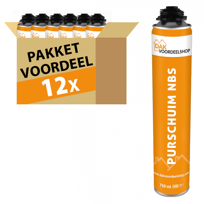 12 stuks Purschuim NBS GUN 750 ml - pakketvoordeel